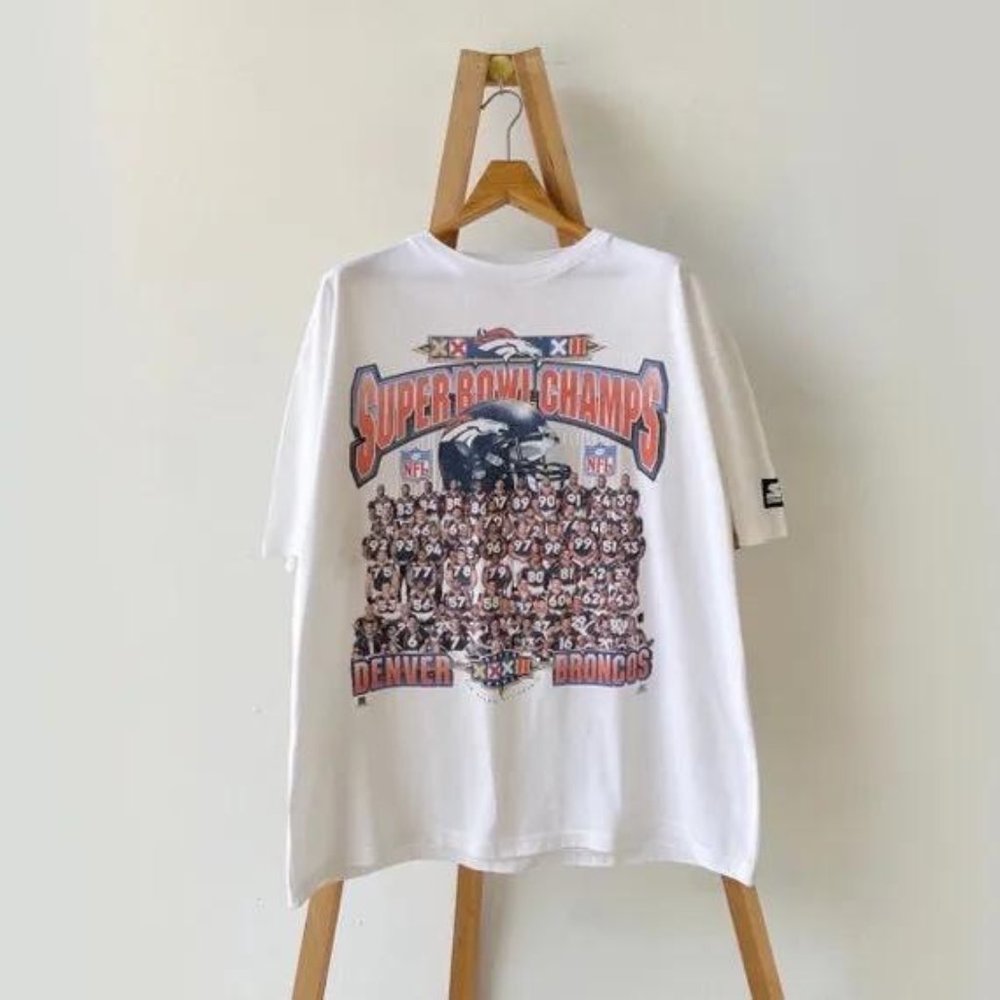 90s Denver Broncos players NFL t-shirt